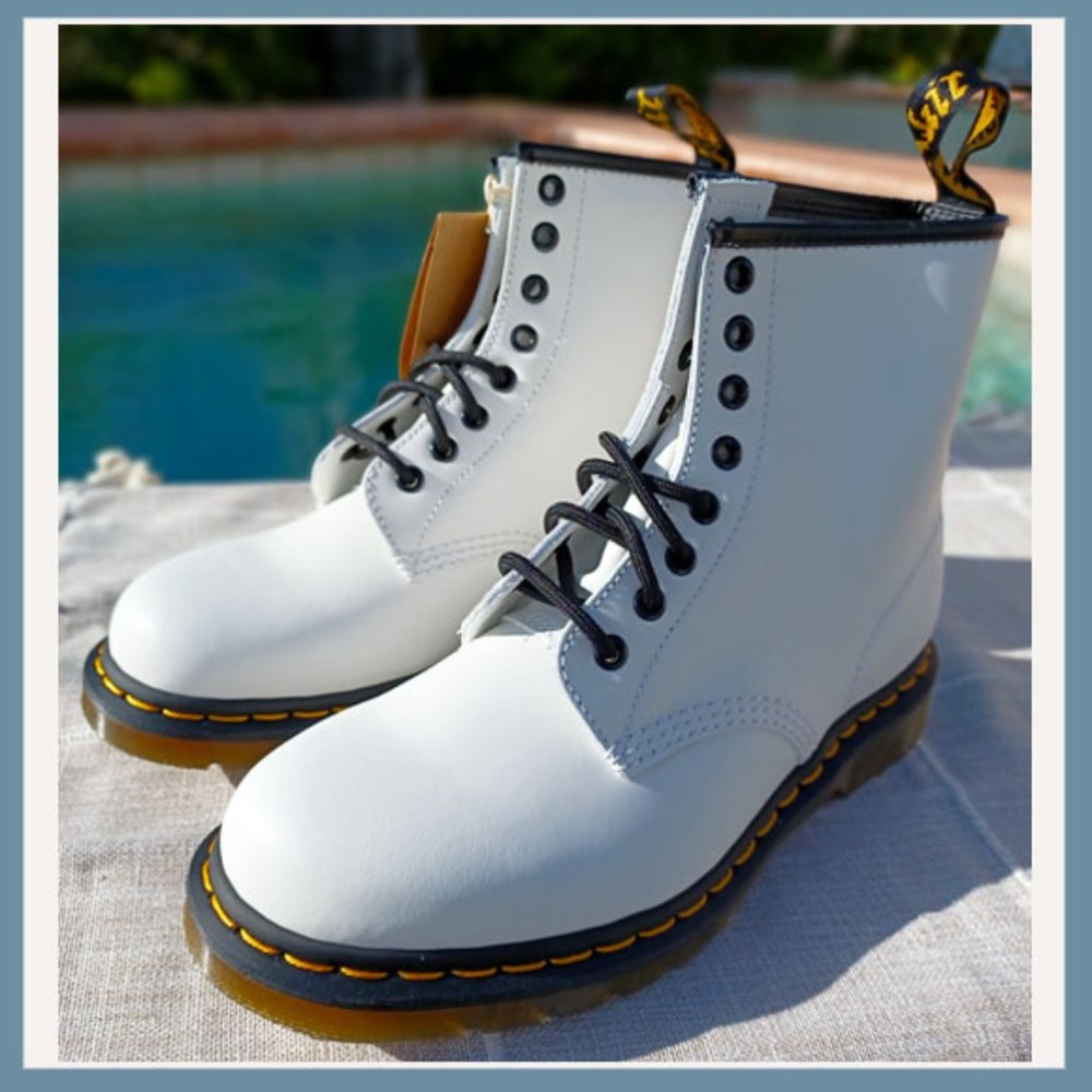 Dr. Martens White Air Wair Boots, Dr. Martens White Boots, Dr. Martens